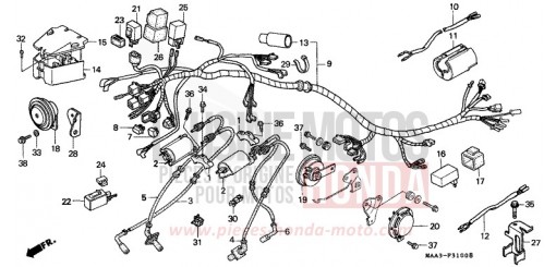 FAISCEAU DES FILS (VT1100C) VT1100CS de 1995